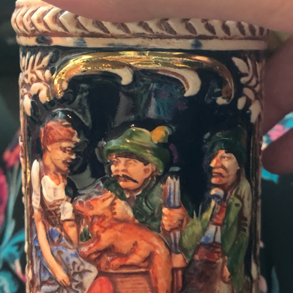 Germany Beer Stein with Intricate Design
